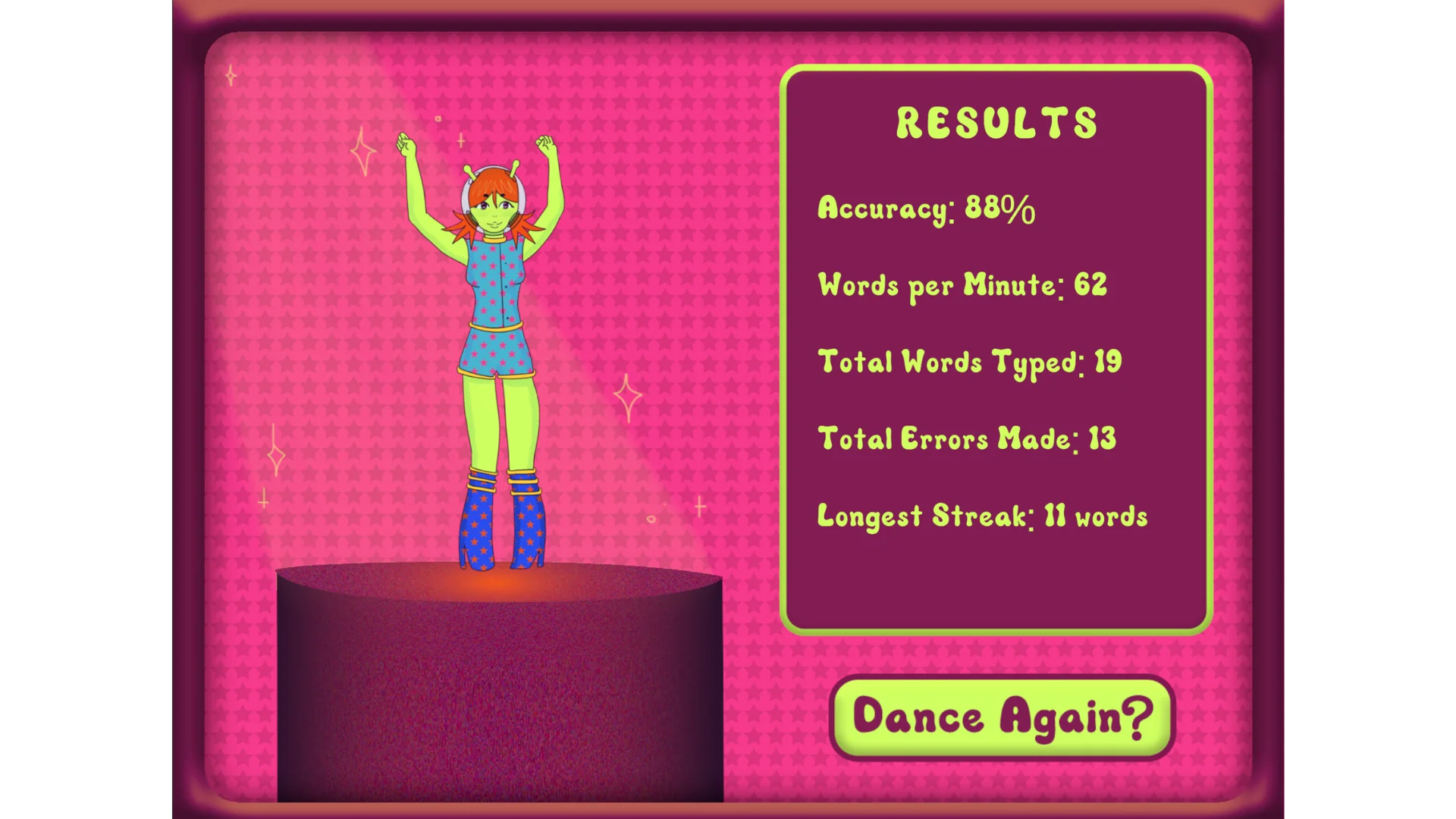 Results screen